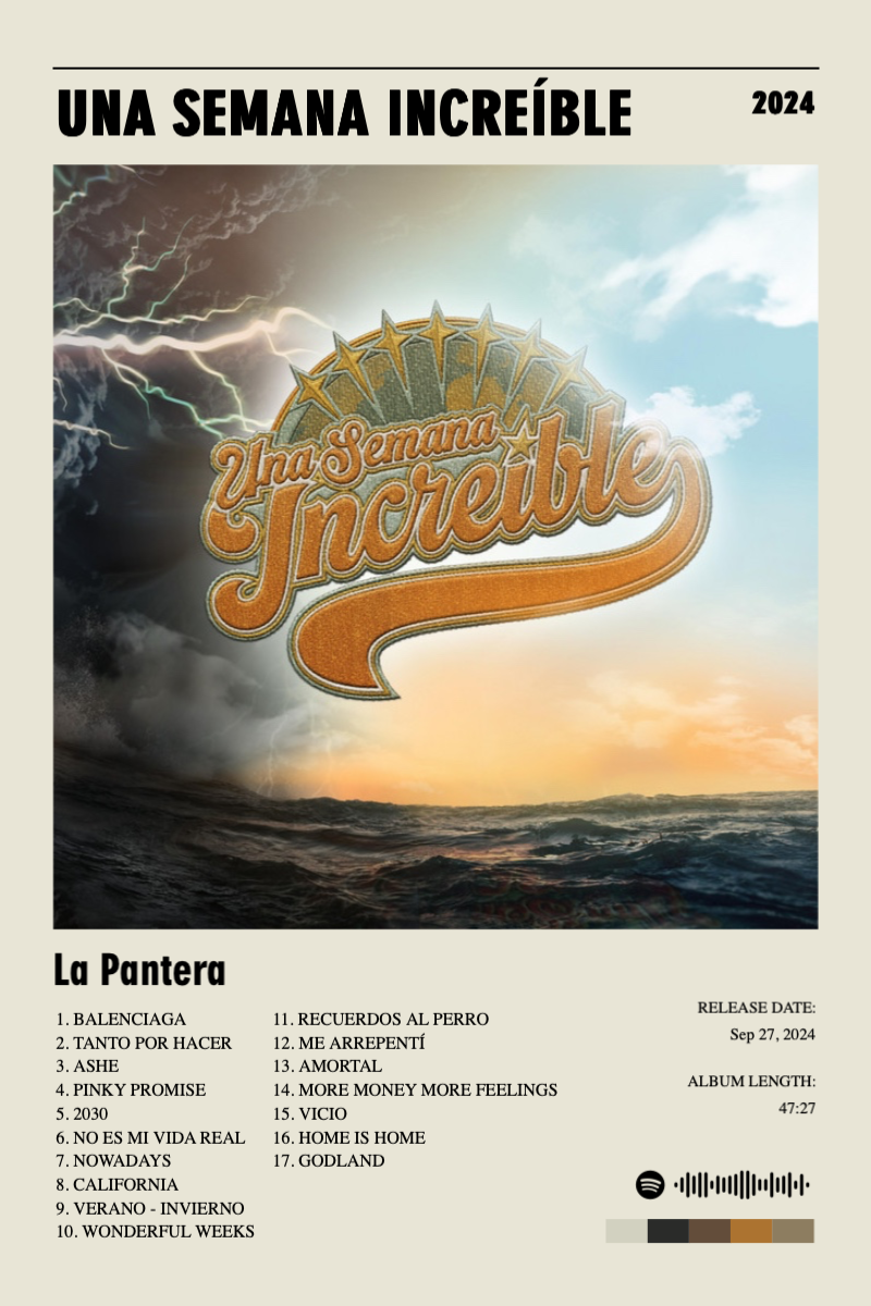 UNA SEMANA INCREÍBLE · UNA SEMANA INCREÍBLE · La Pantera · 2:3 Album poster for UNA SEMANA INCREÍBLE by La Pantera