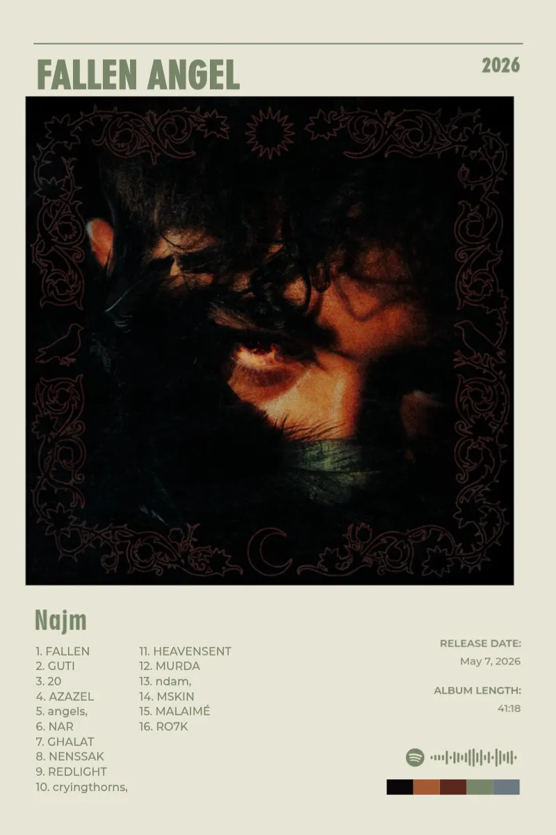 Album poster for FALLEN ANGEL by Najm