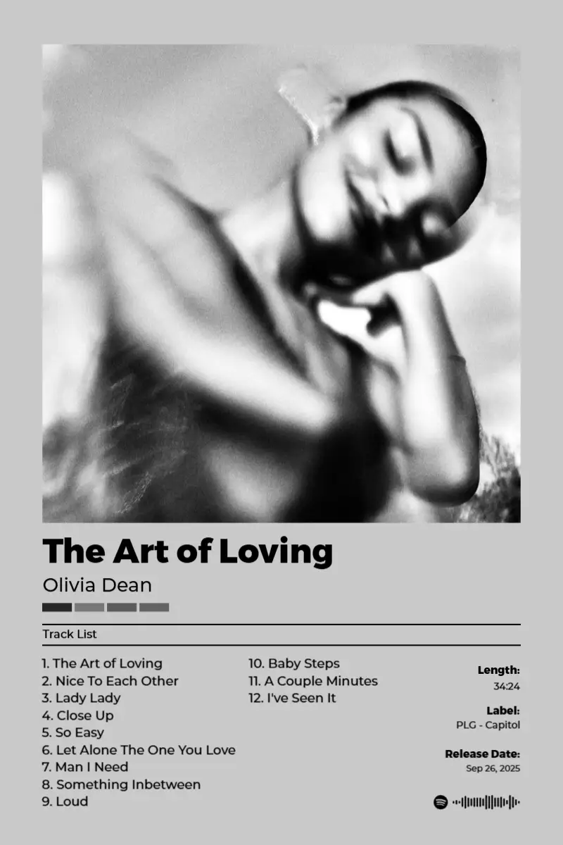 The Art of Loving · The Art of Loving · Olivia Dean · 2:3 Album poster for The Art of Loving by Olivia Dean