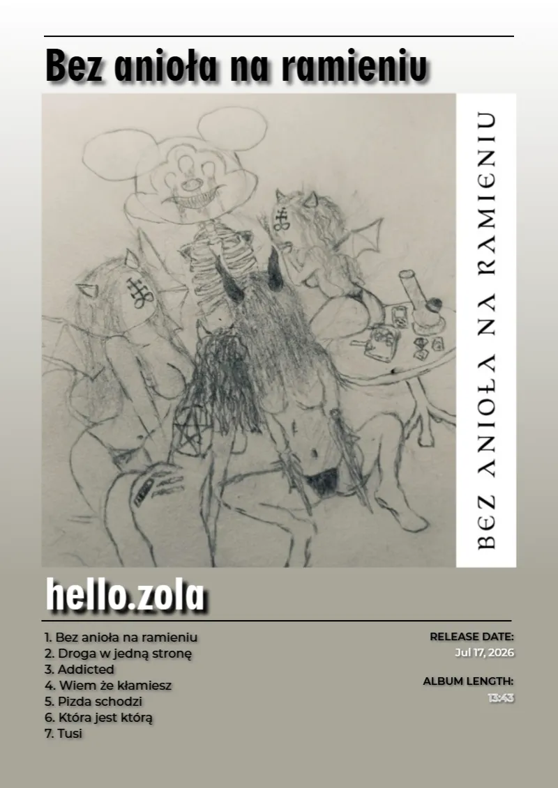 Album poster for Bez anioła na ramieniu by hello.zola