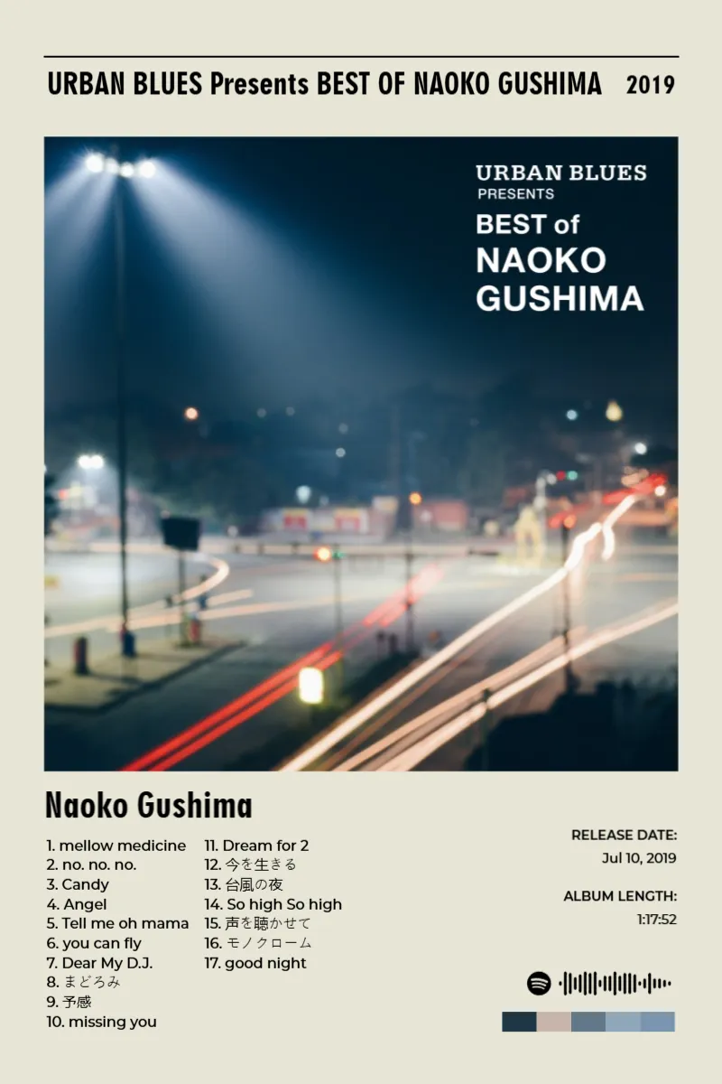 Album poster for URBAN BLUES Presents BEST OF NAOKO GUSHIMA by Naoko Gushima
