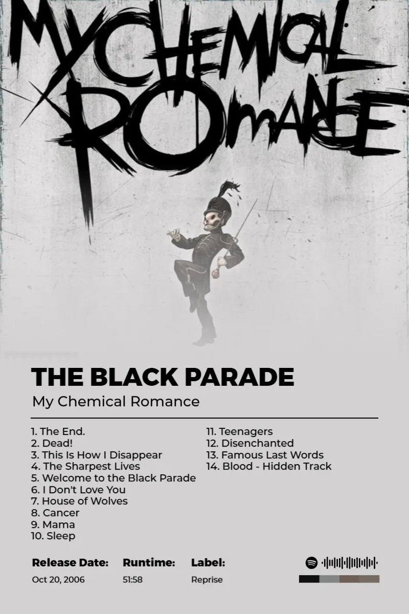 The Black Parade · The Black Parade · My Chemical Romance · 2:3 Album poster for The Black Parade by My Chemical Romance