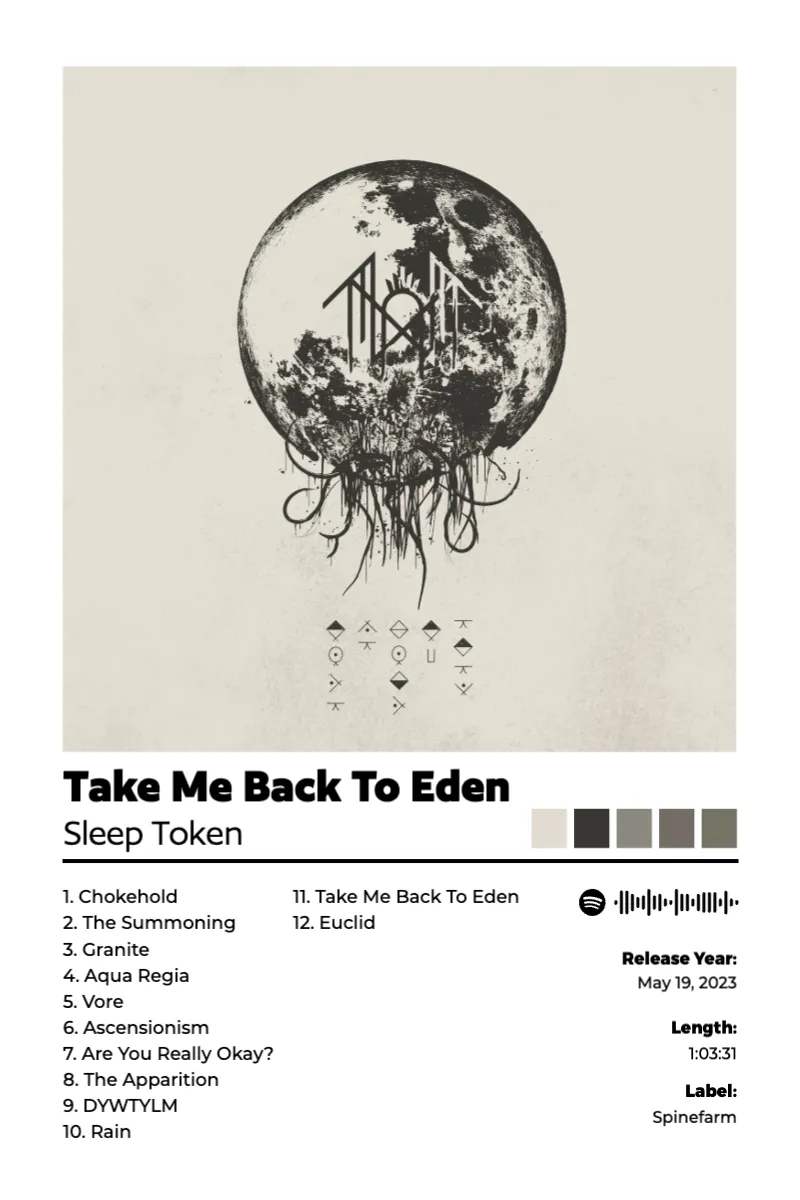 Album poster for Take Me Back To Eden by Sleep Token