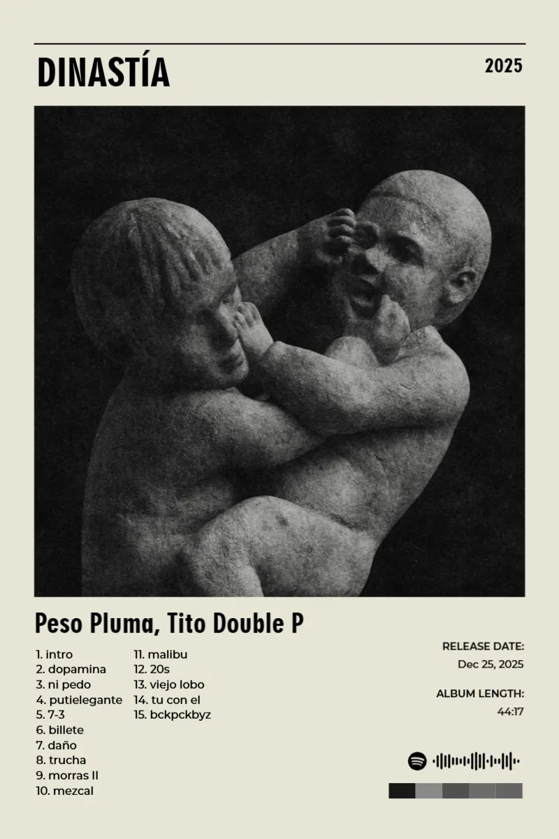DINASTÍA · DINASTÍA · Peso Pluma, Tito Double P · 2:3 Album poster for DINASTÍA by Peso Pluma, Tito Double P