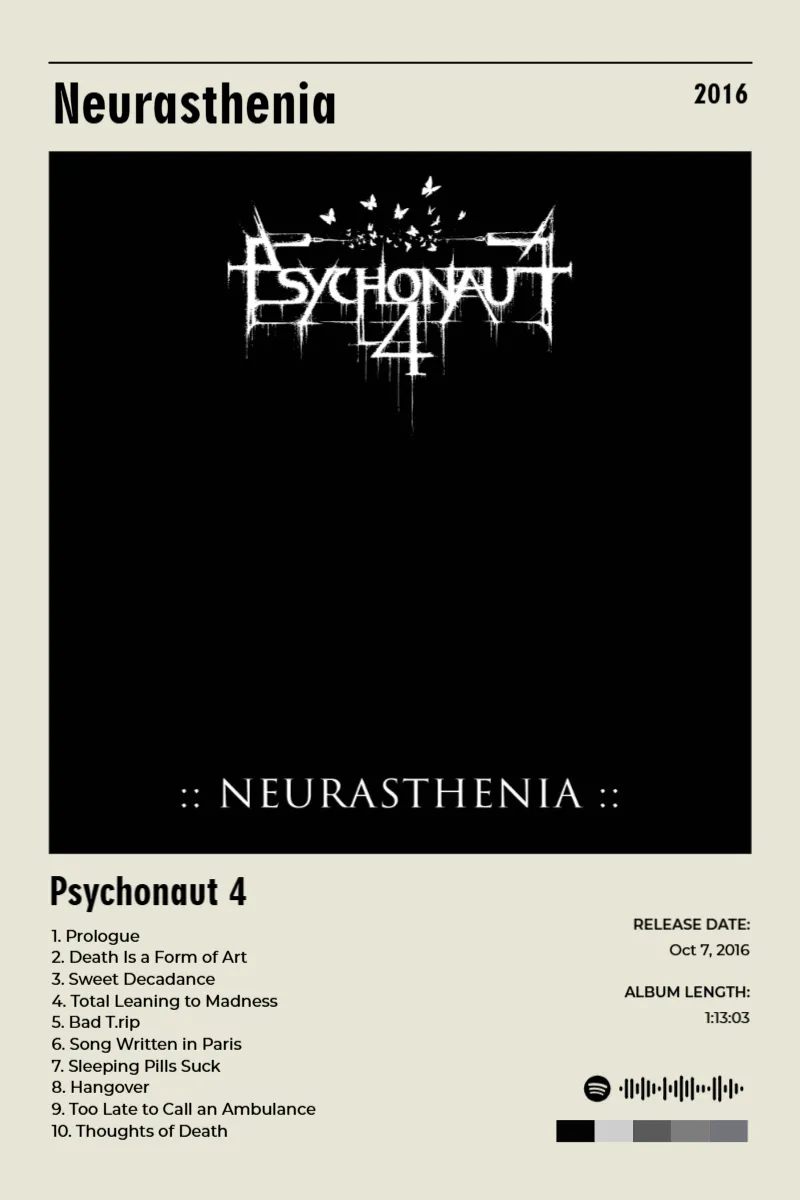 Album poster for Neurasthenia by Psychonaut 4