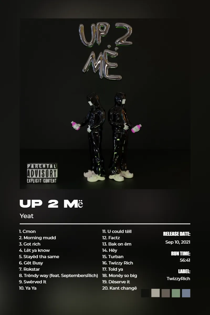 Album poster for Up 2 Më by Yeat