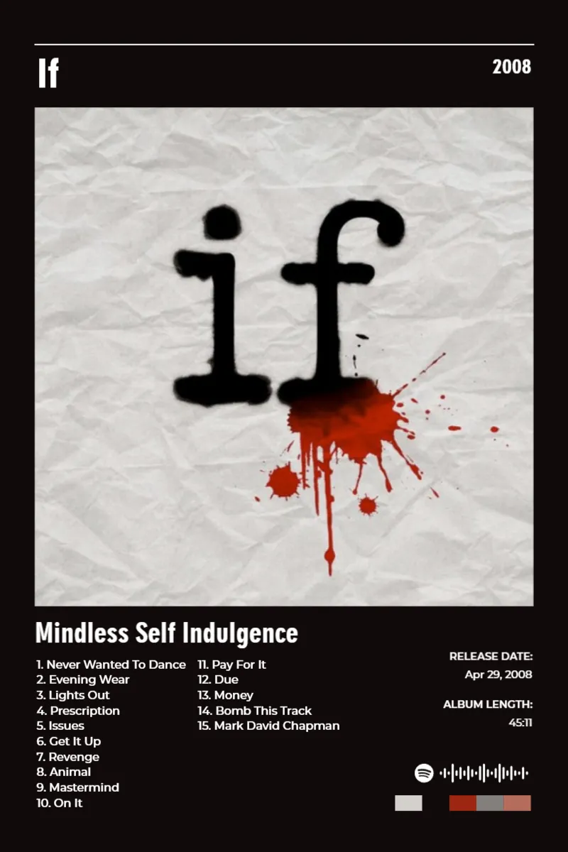 If · If · Mindless Self Indulgence · 2:3 Album poster for If by Mindless Self Indulgence