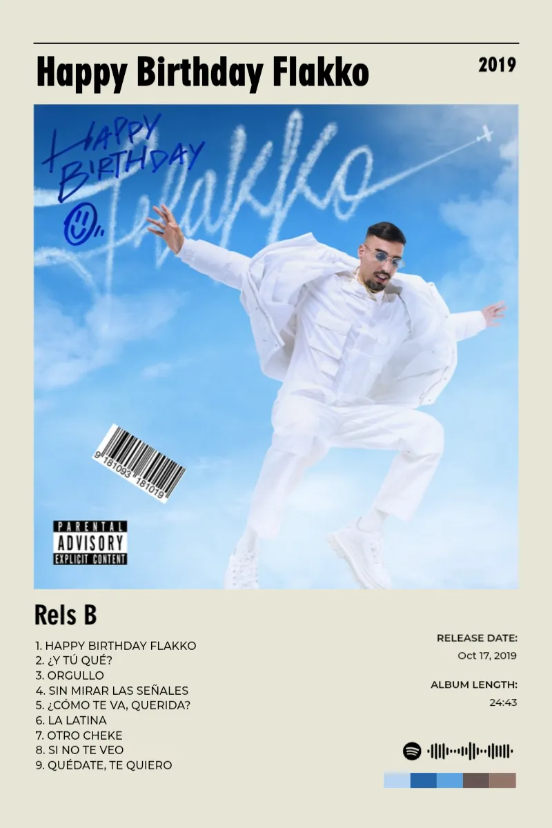 Album poster for Happy Birthday Flakko by Rels B