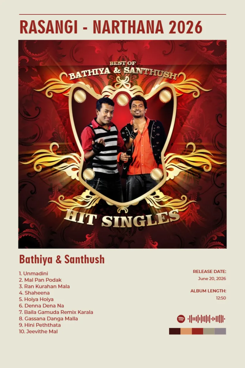 Best of Bathiya & Santhush - Hit Singles · Best of Bathiya & Santhush - Hit Singles · Bathiya & Santhush · 2:3 Album poster for Best of Bathiya & Santhush - Hit Singles by Bathiya & Santhush