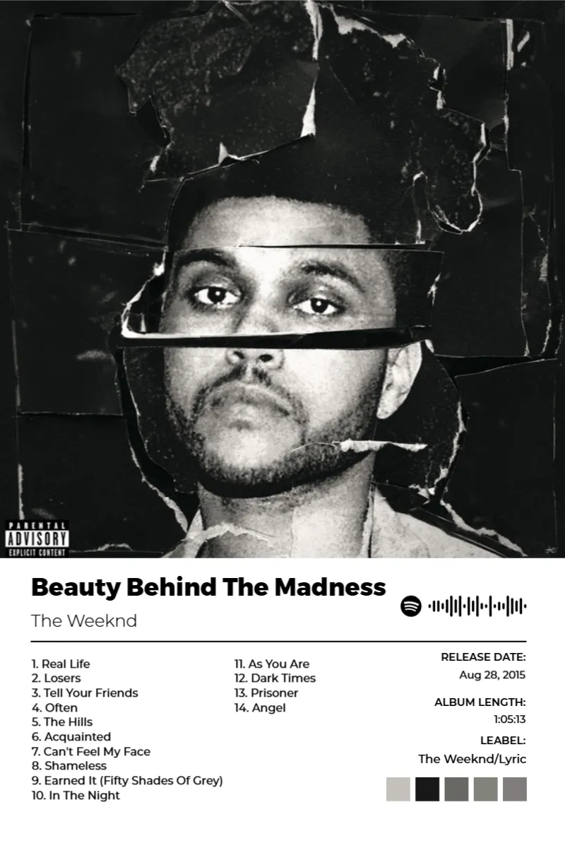Beauty Behind The Madness · Beauty Behind The Madness · The Weeknd · 2:3 Album poster for Beauty Behind The Madness by The Weeknd