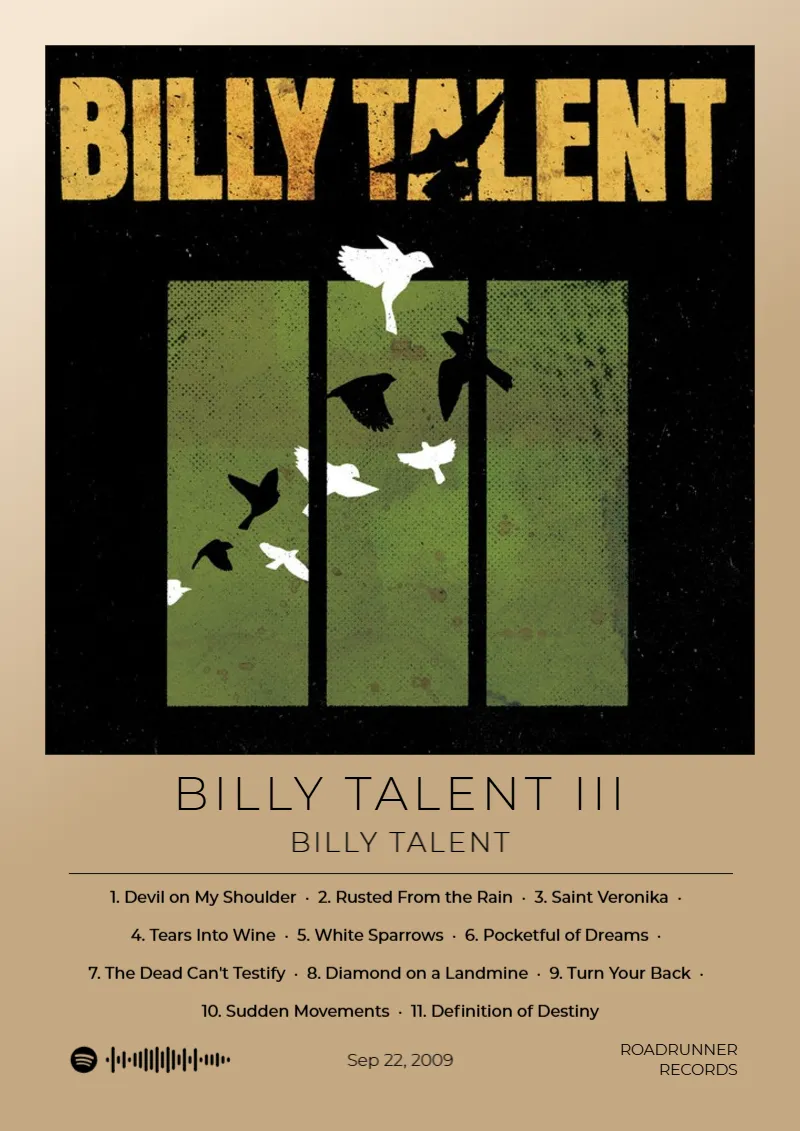 Album poster for Billy Talent III by Billy Talent