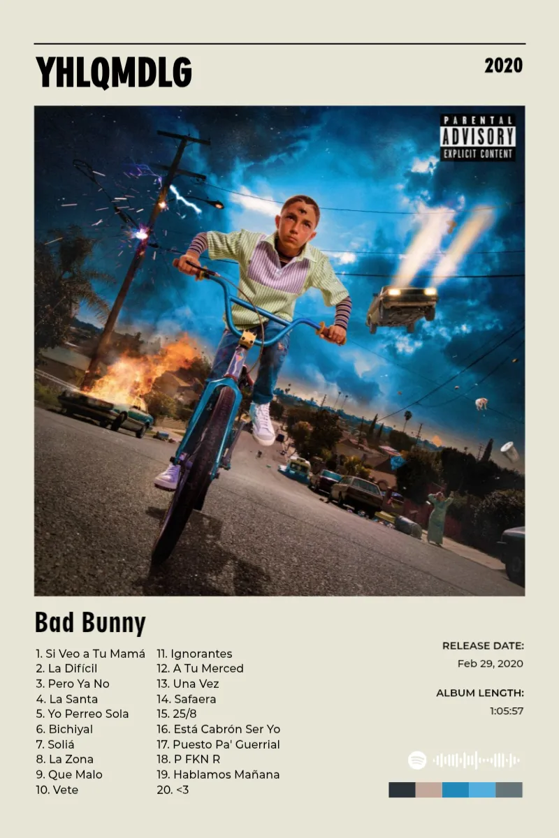 Album poster for YHLQMDLG by Bad Bunny