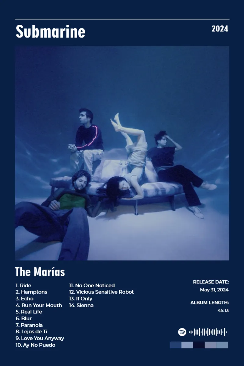 Album poster for Submarine by The Marías