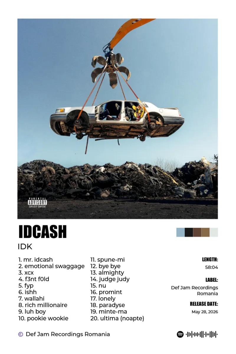 Album poster for IDCASH by IDK