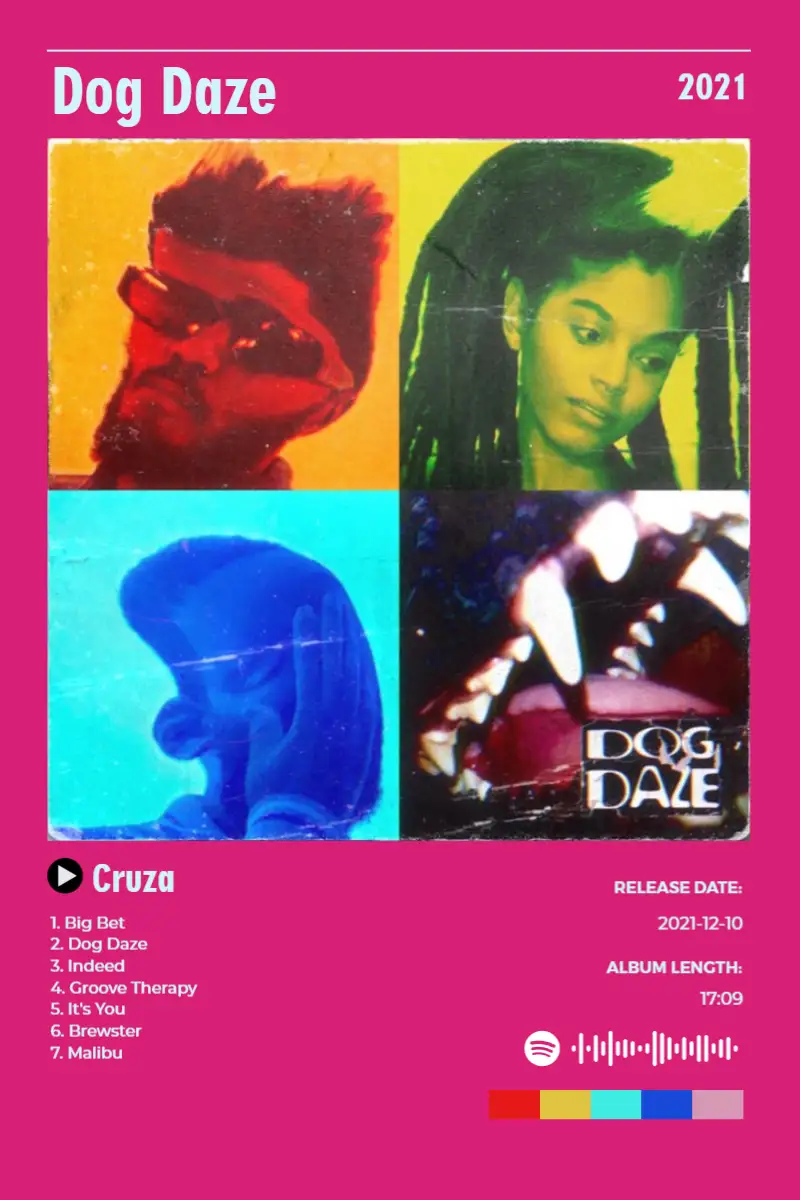 Album poster for Dog Daze by Cruza