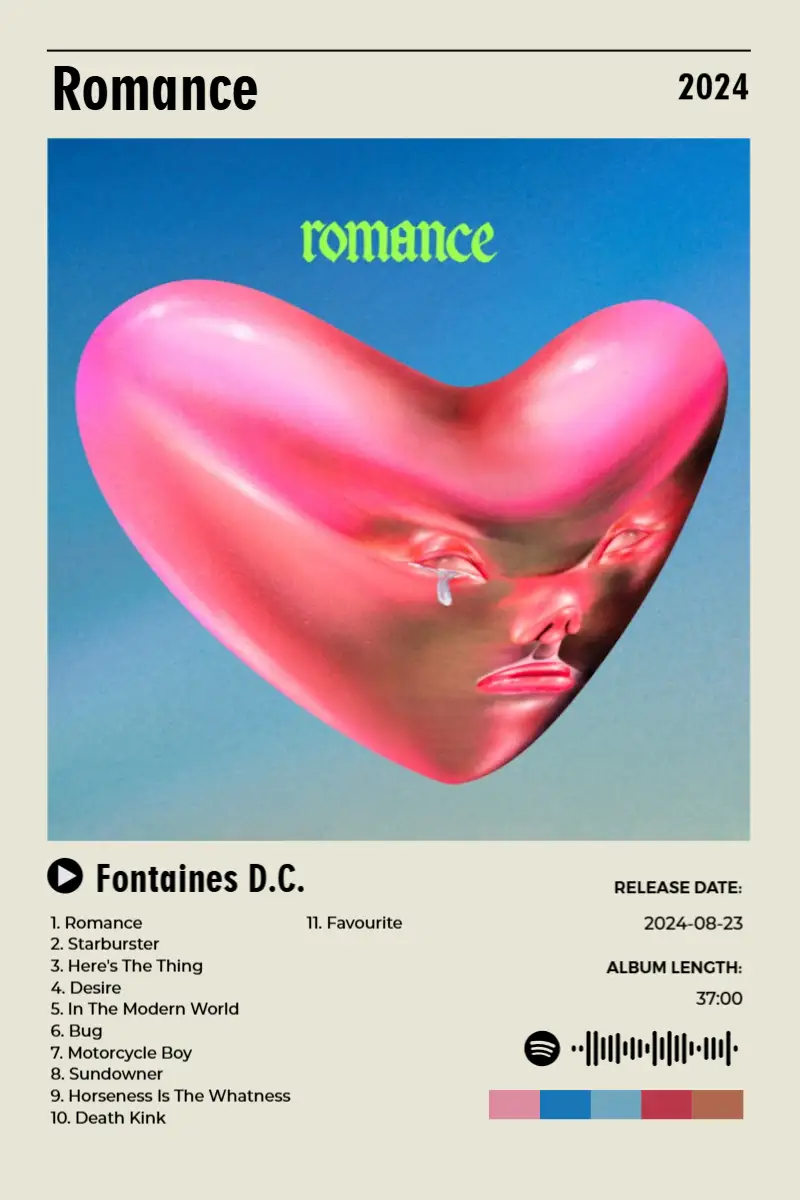 Album poster for Romance by Fontaines D.C.