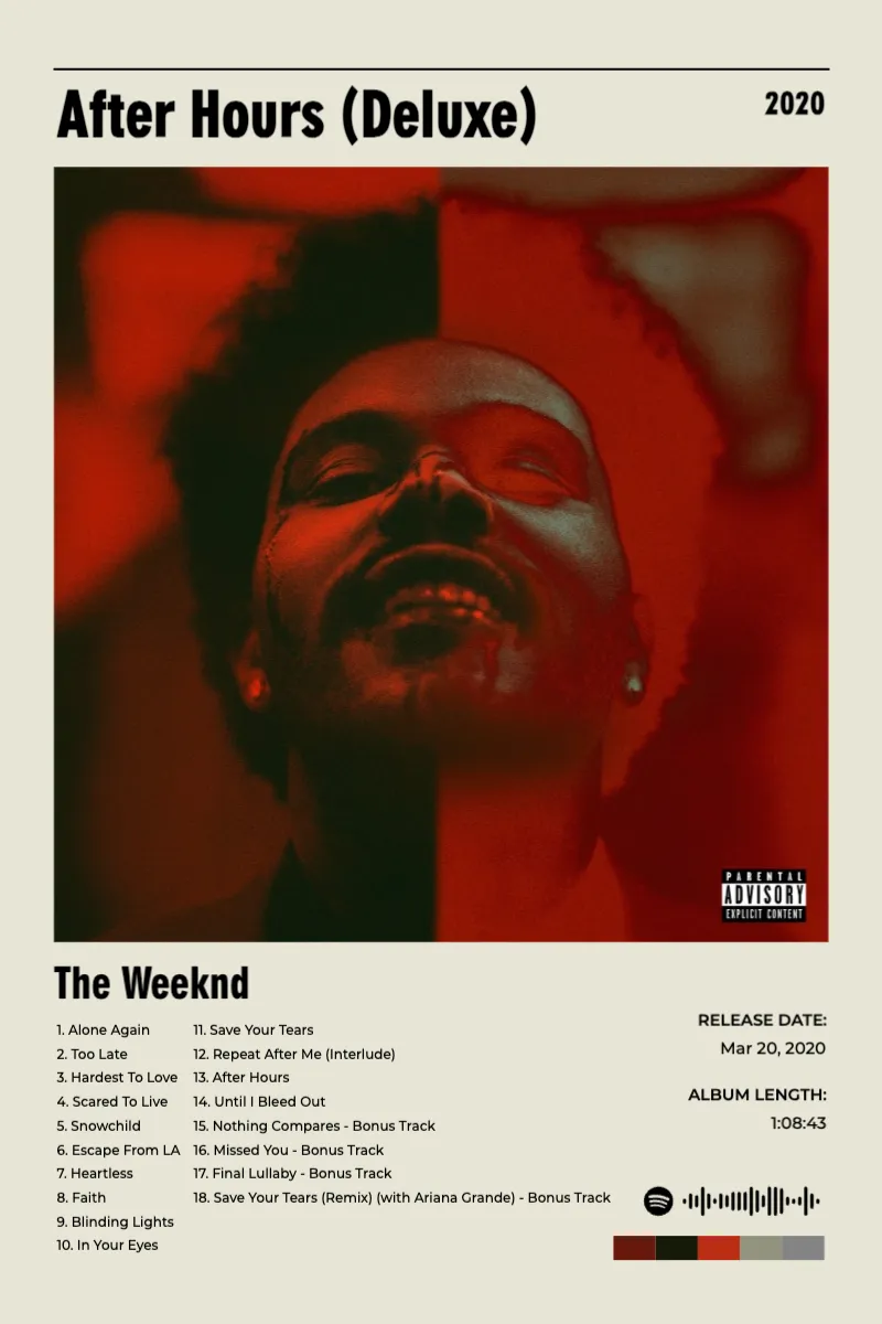 Album poster for After Hours (Deluxe) by The Weeknd