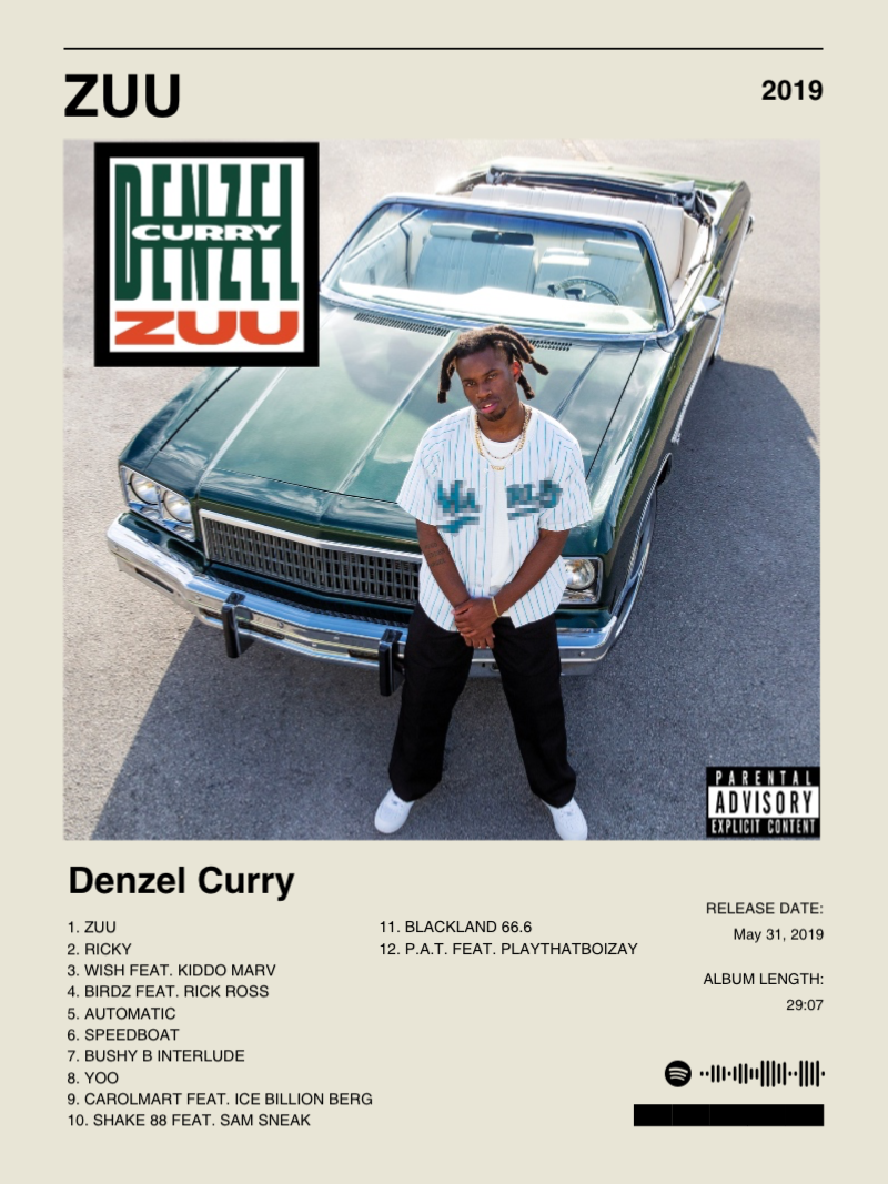 Album poster for ZUU by Denzel Curry