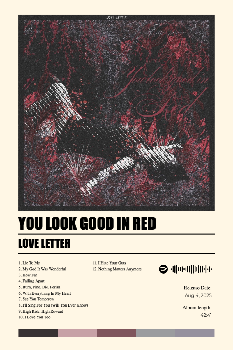 Album poster for You Look Good In Red by Love Letter