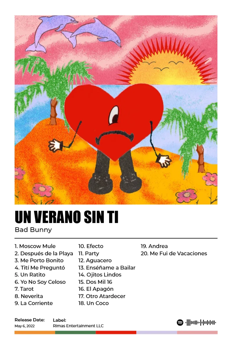Un Verano Sin Ti · Un Verano Sin Ti · Bad Bunny · 2:3 Album poster for Un Verano Sin Ti by Bad Bunny