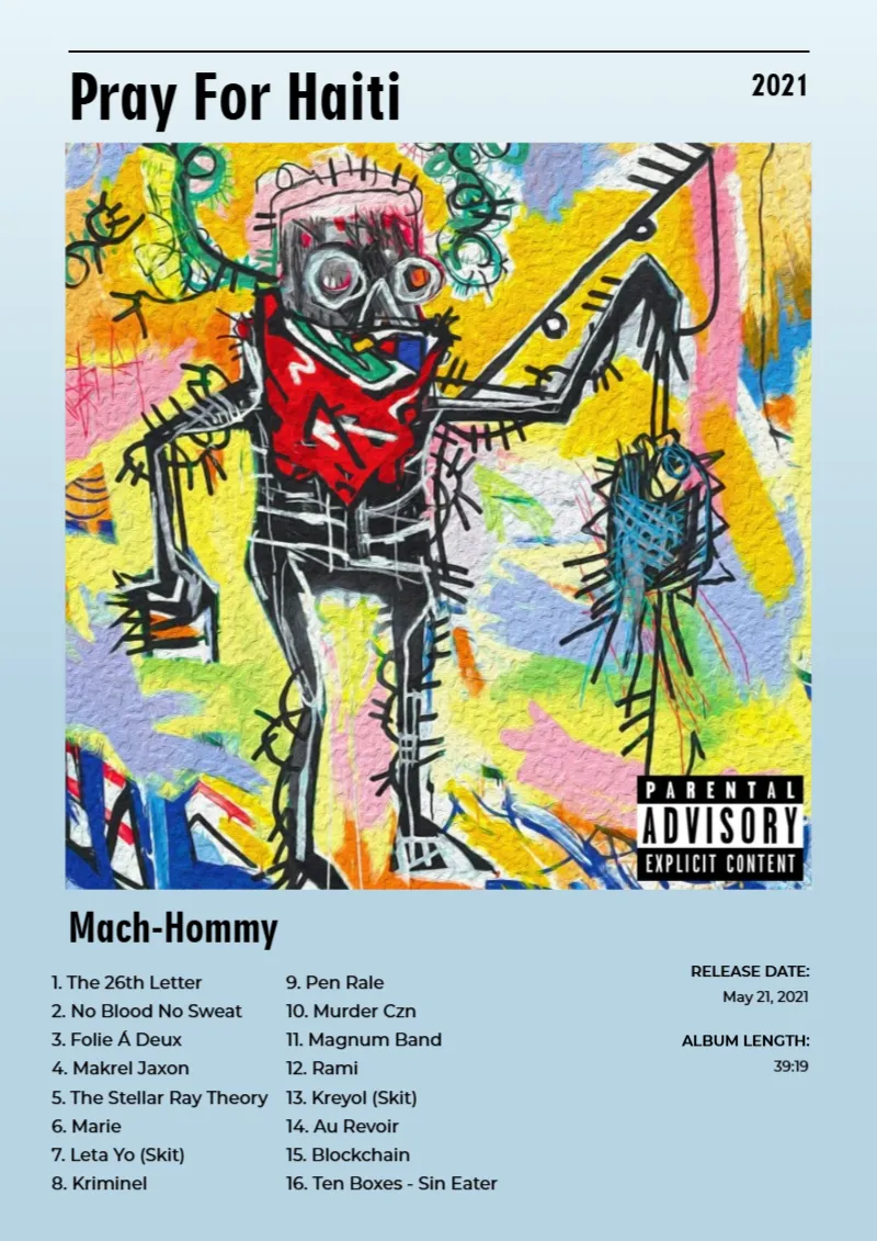 Album poster for Pray For Haiti by Mach-Hommy
