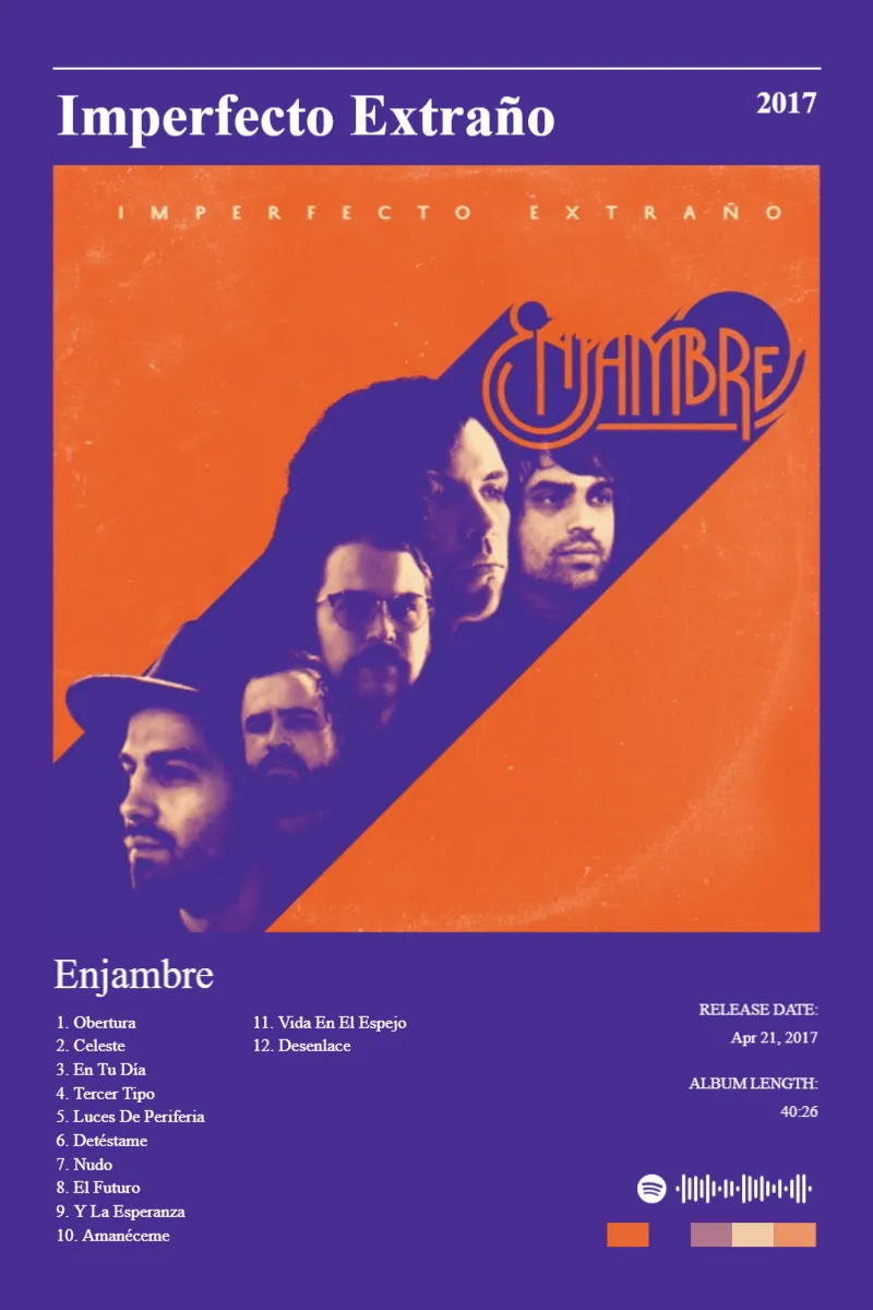 Imperfecto Extraño · Imperfecto Extraño · Enjambre · 2:3 Album poster for Imperfecto Extraño by Enjambre