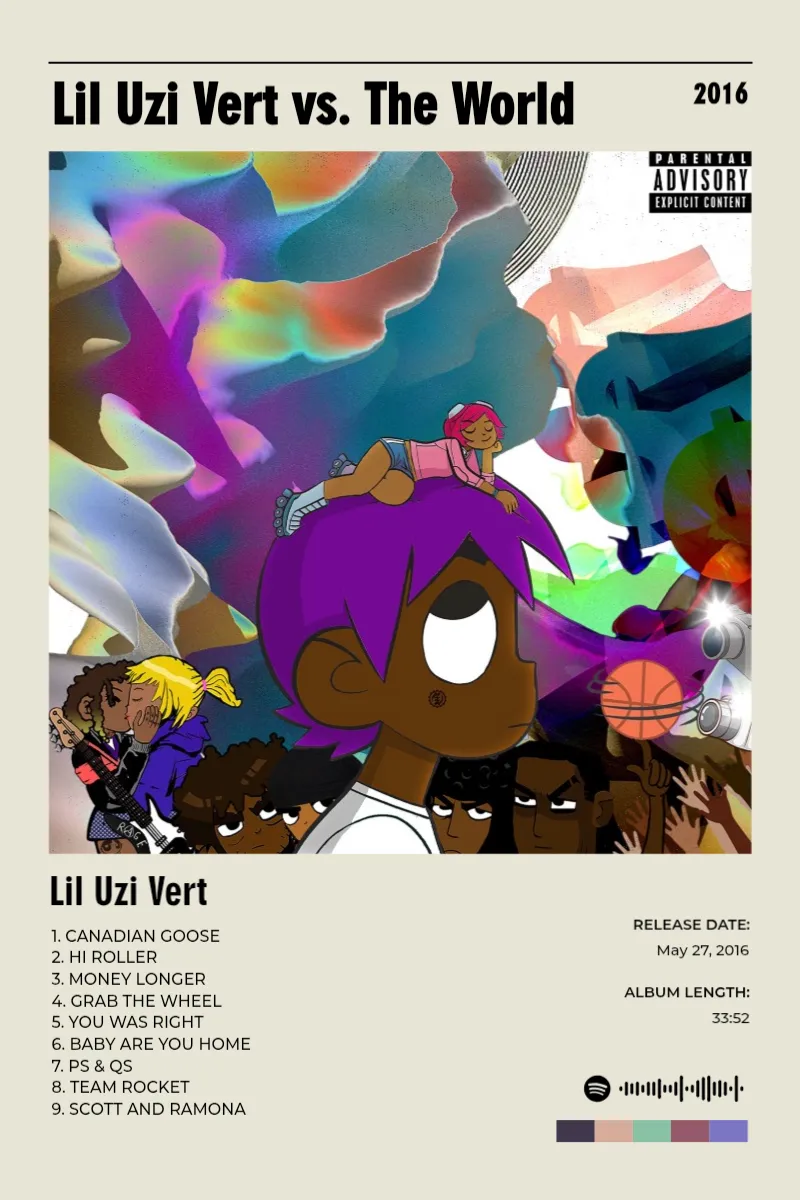Album poster for Lil Uzi Vert vs. The World by Lil Uzi Vert