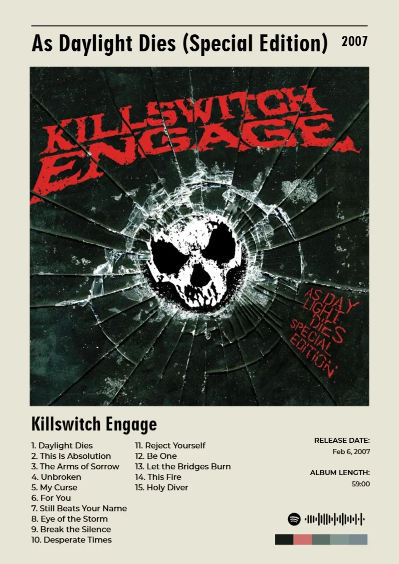 Album poster for As Daylight Dies (Special Edition) by Killswitch Engage