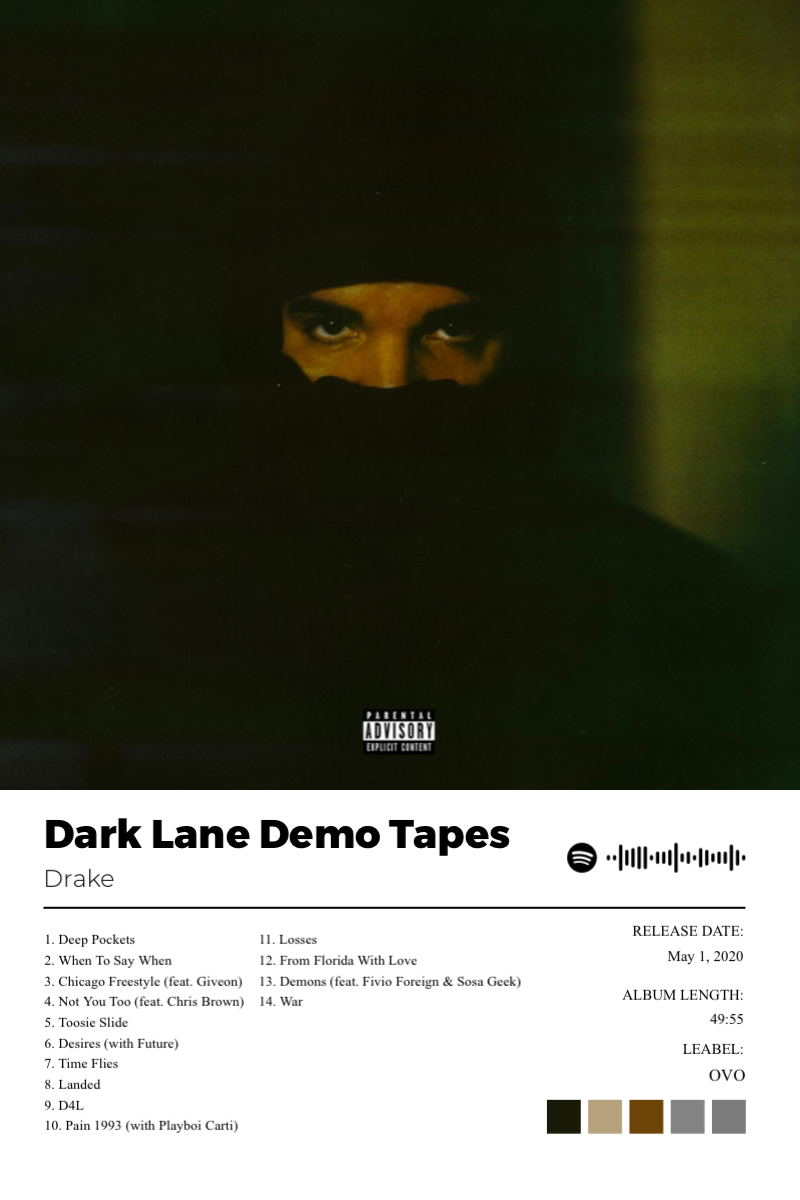 Album poster for Dark Lane Demo Tapes by Drake