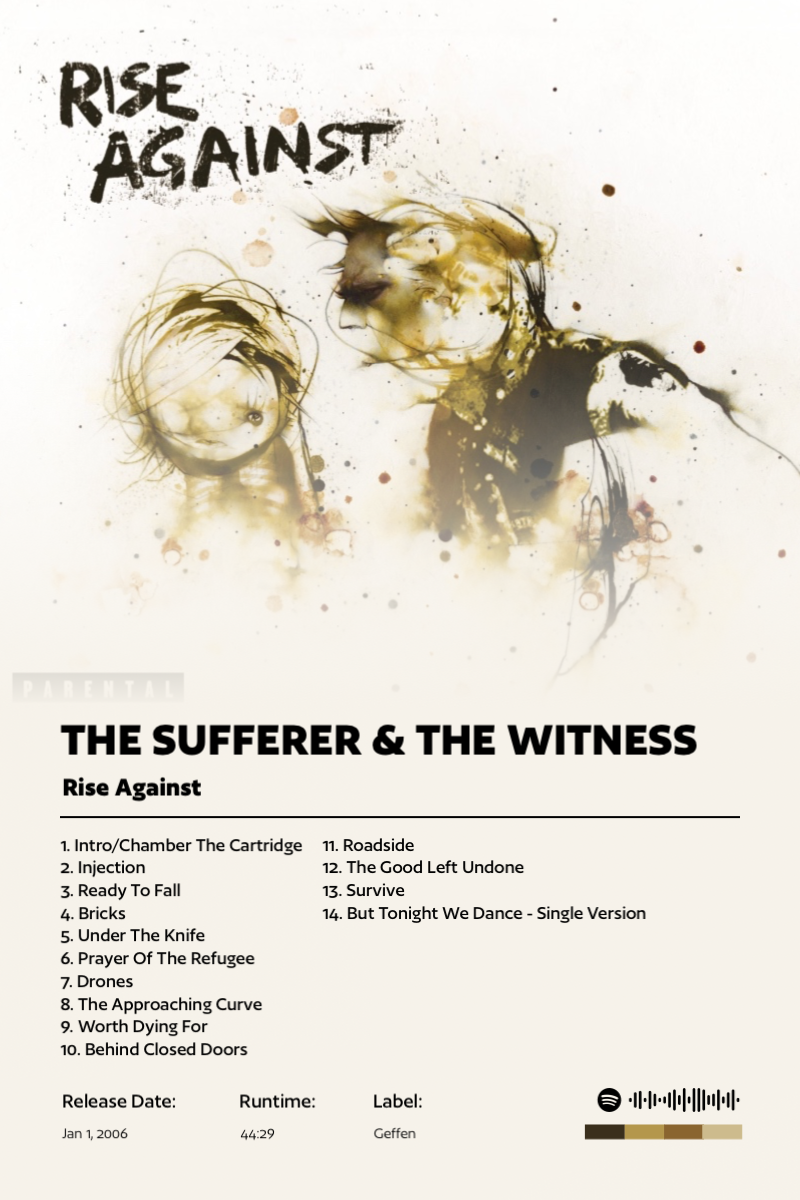 Album poster for The Sufferer & The Witness by Rise Against