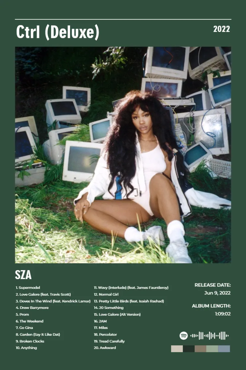 Album poster for Ctrl (Deluxe) by SZA