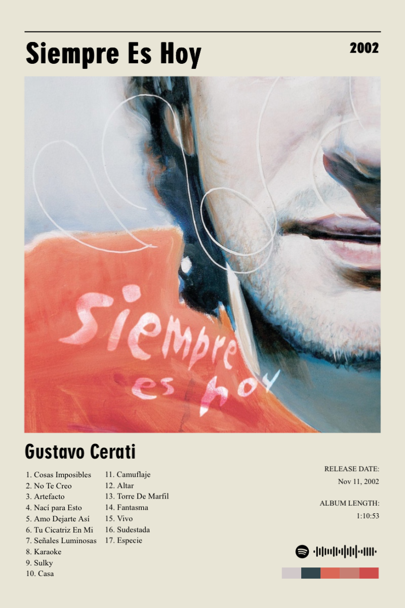 Album poster for Siempre Es Hoy by Gustavo Cerati