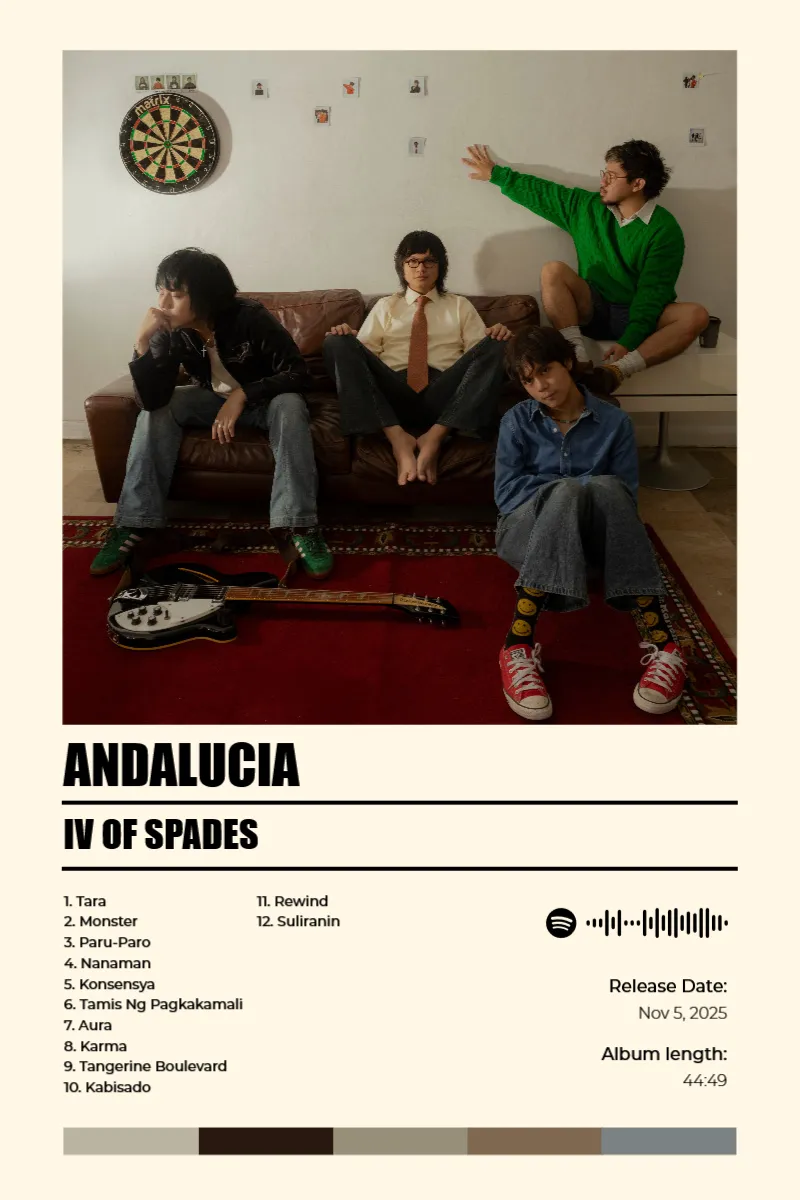 Album poster for Andalucia by IV OF SPADES