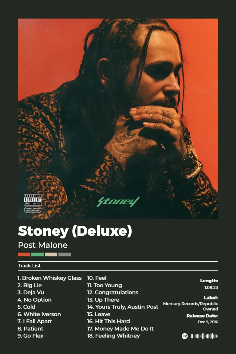Stoney (Deluxe) · Stoney (Deluxe) · Post Malone · 2:3 Album poster for Stoney (Deluxe) by Post Malone