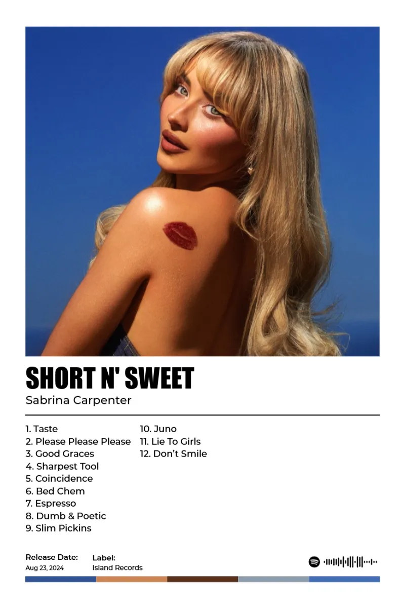 Short n' Sweet · Short n' Sweet · Sabrina Carpenter · 2:3 Album poster for Short n' Sweet by Sabrina Carpenter