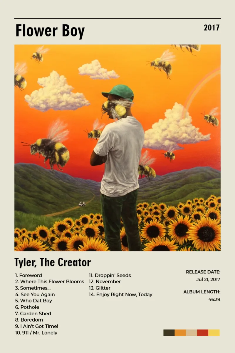 Album poster for Flower Boy by Tyler, The Creator