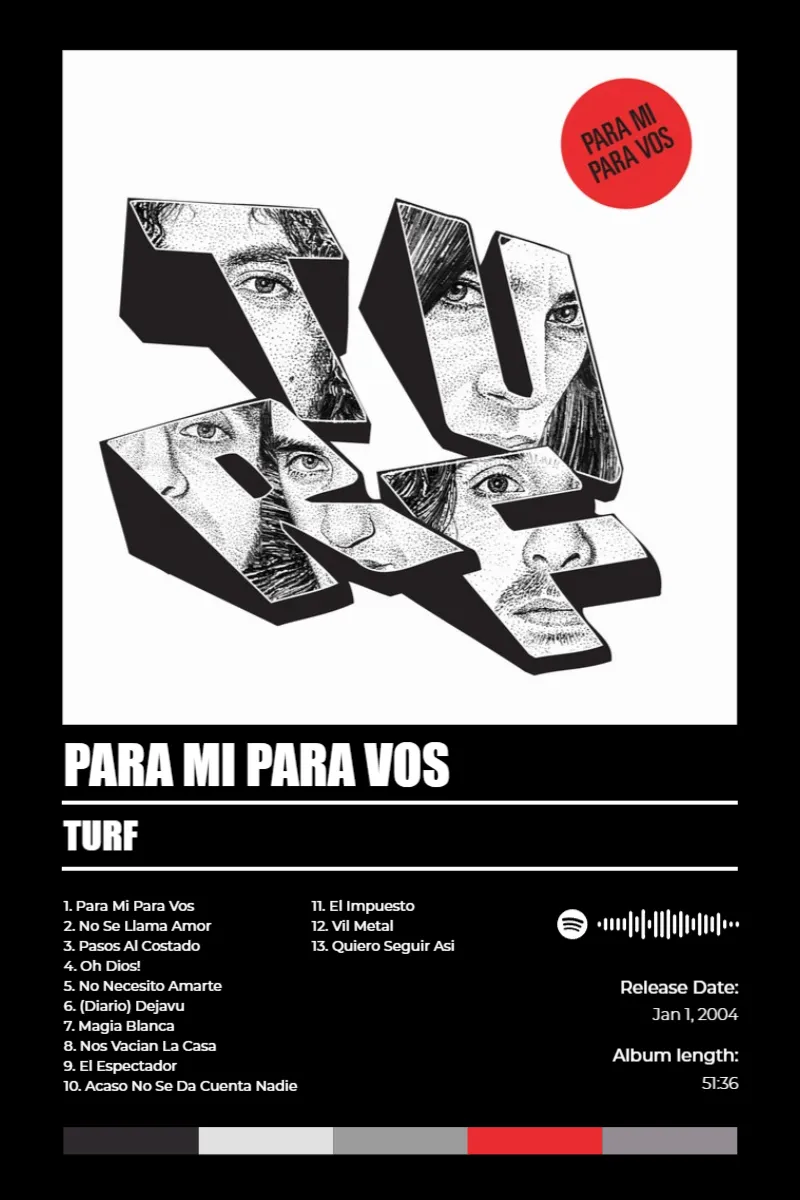 Album poster for Para Mi para Vos by Turf