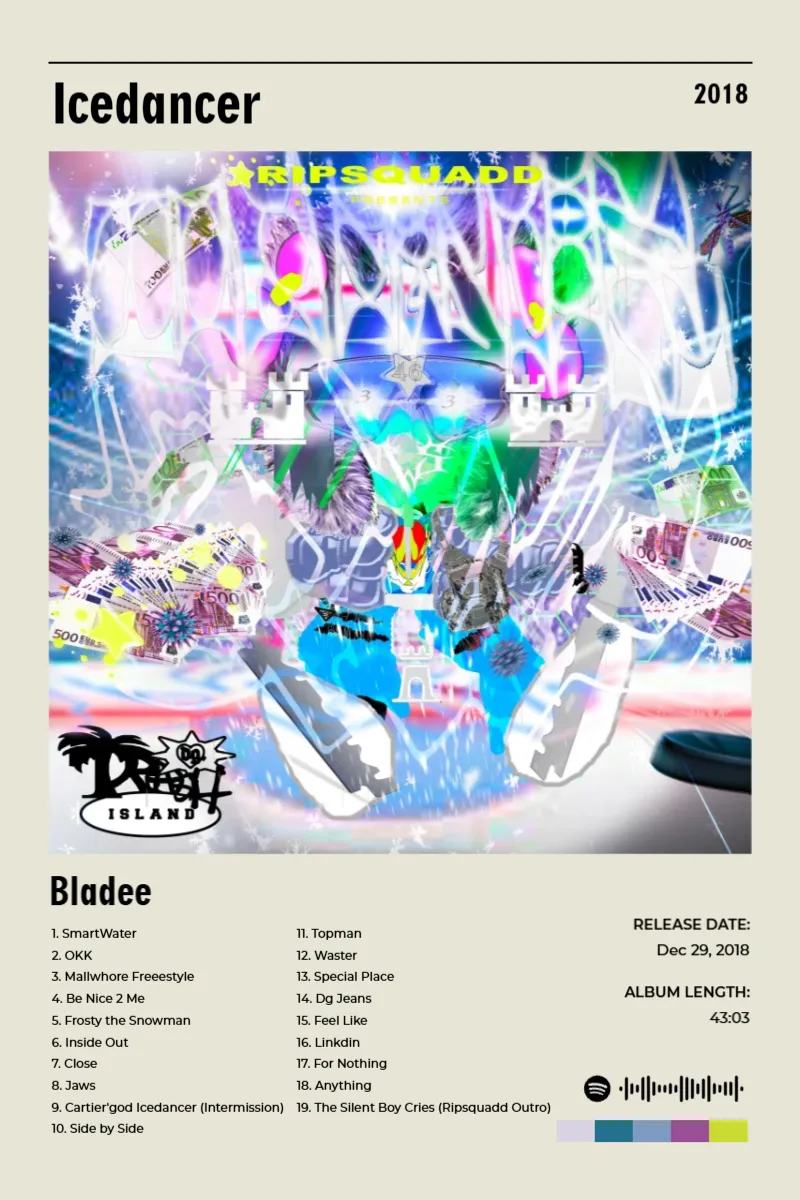 Album poster for Icedancer by Bladee