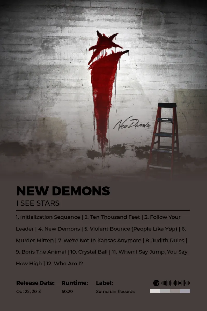 New Demons · New Demons · I See Stars · US 24x36 Album poster for New Demons by I See Stars