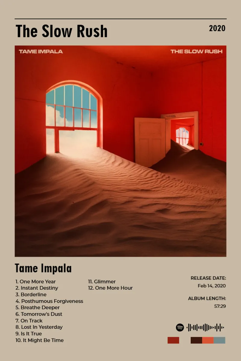 The Slow Rush · The Slow Rush · Tame Impala · 2:3 Album poster for The Slow Rush by Tame Impala