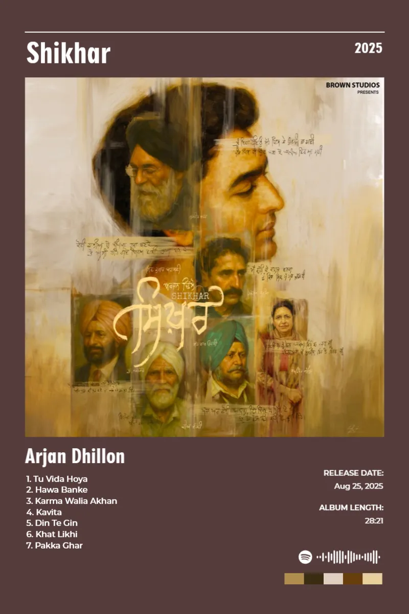 Album poster for Shikhar by Arjan Dhillon