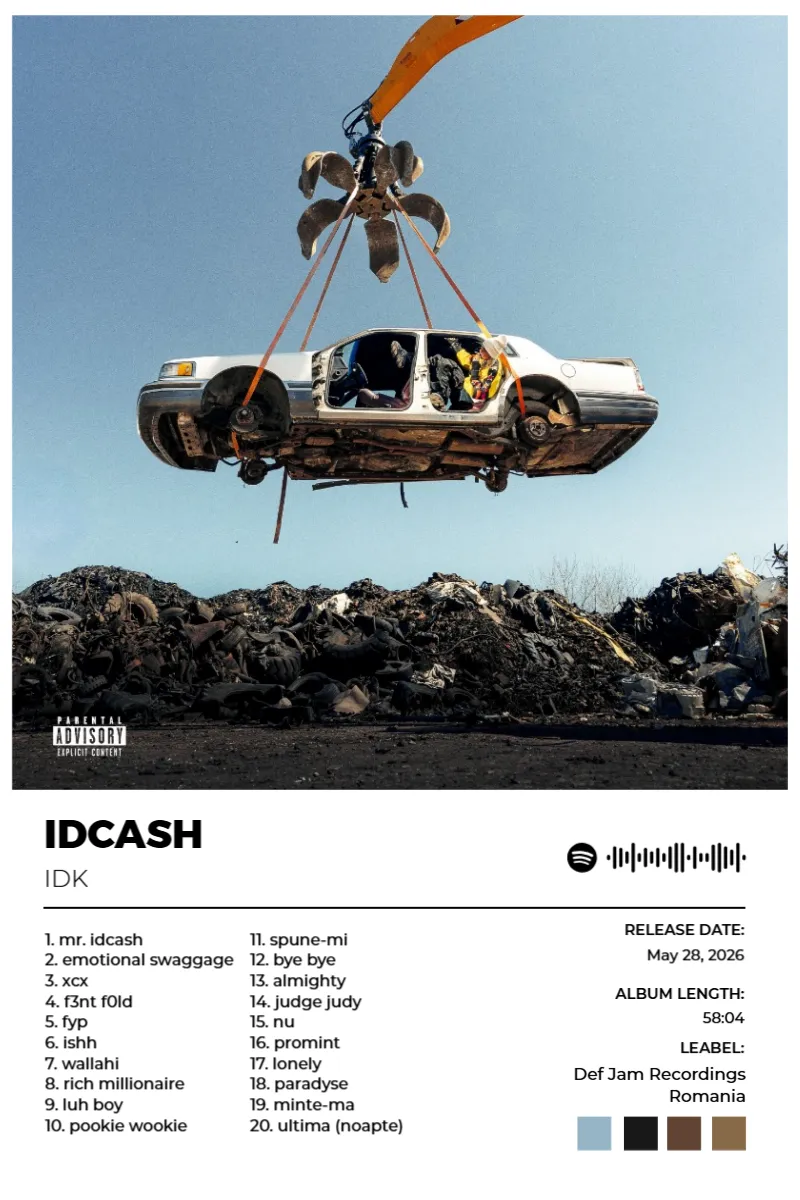 Album poster for IDCASH by IDK