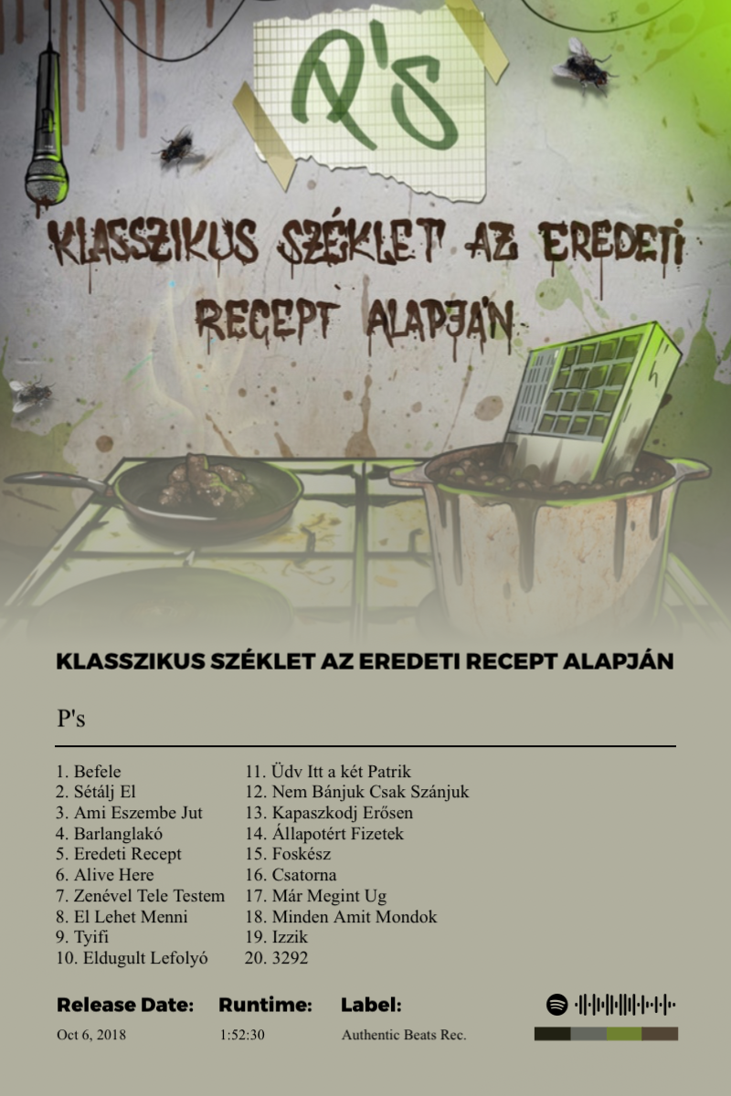 Klasszikus Széklet Az Eredeti Recept Alapján · Klasszikus Széklet Az Eredeti Recept Alapján · P's · 2:3 Album poster for Klasszikus Széklet Az Eredeti Recept Alapján by P's
