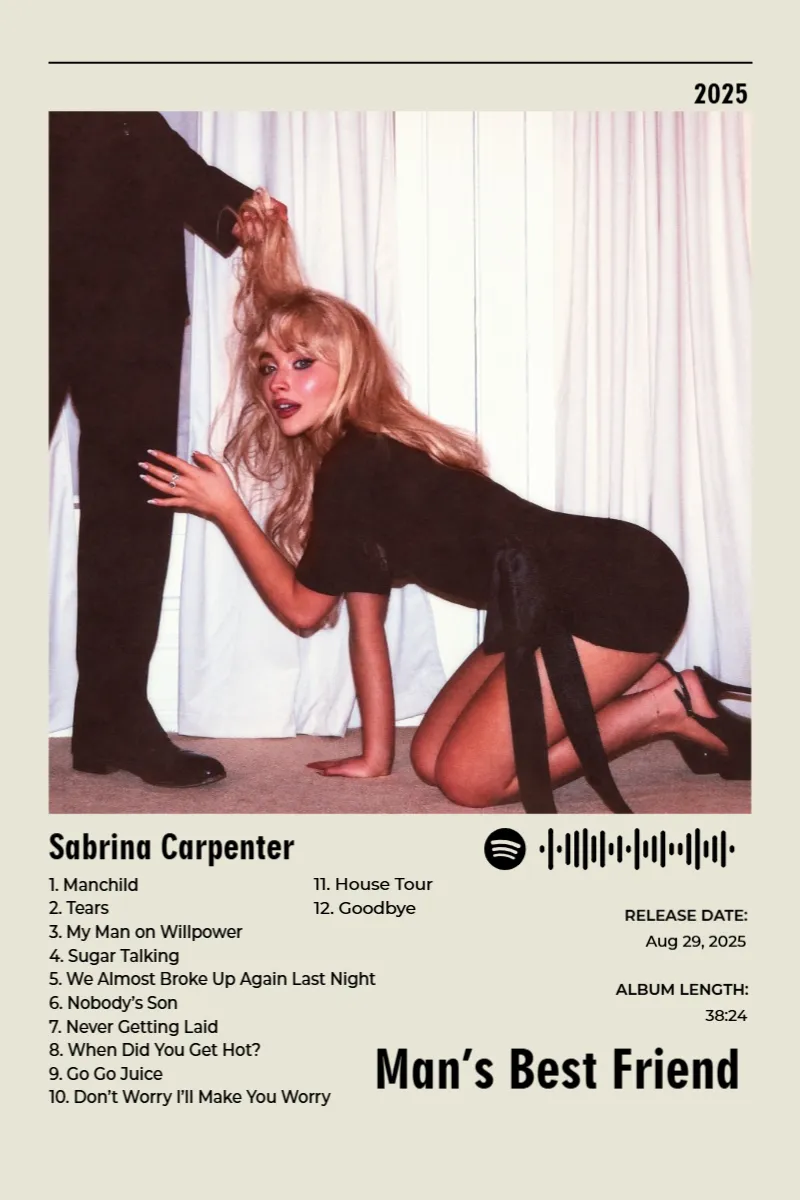 Album poster for Man’s Best Friend by Sabrina Carpenter
