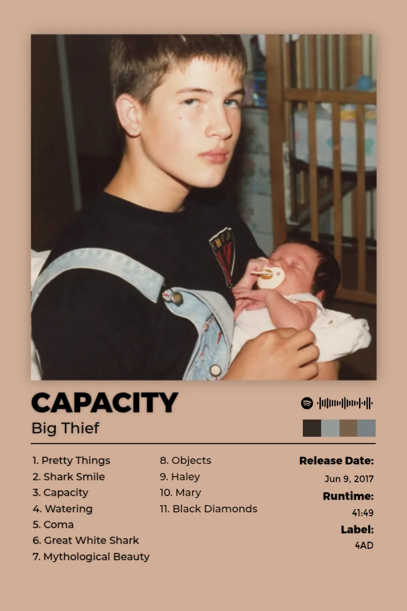 Capacity · Capacity · Big Thief · 2:3 Album poster for Capacity by Big Thief