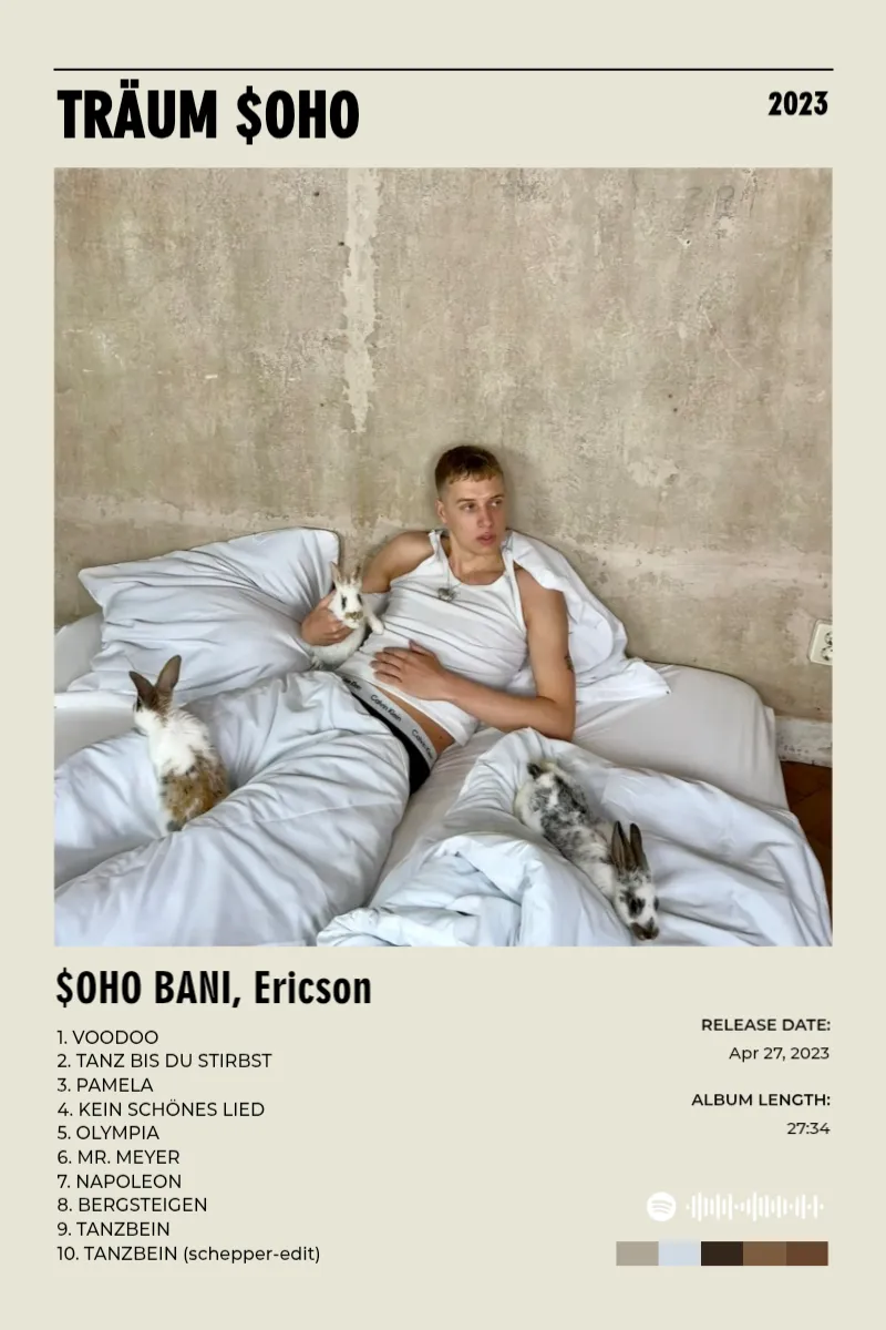 Album poster for TRÄUM $OHO by $OHO BANI, Ericson