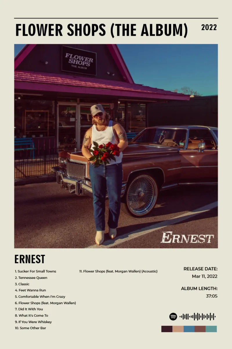 Album poster for FLOWER SHOPS (THE ALBUM) by ERNEST
