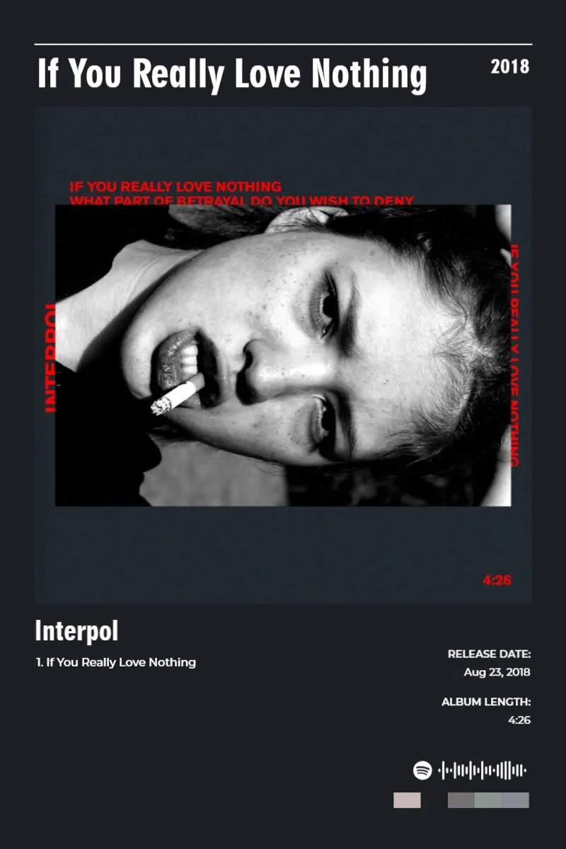 If You Really Love Nothing · If You Really Love Nothing · Interpol · 2:3 Album poster for If You Really Love Nothing by Interpol