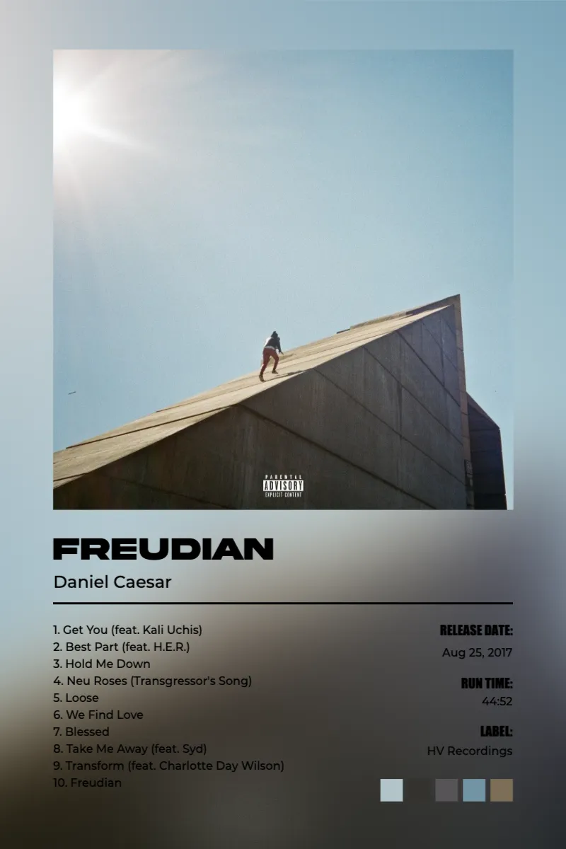 Album poster for Freudian by Daniel Caesar