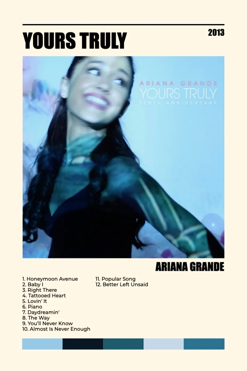 Album poster for Yours Truly by Ariana Grande
